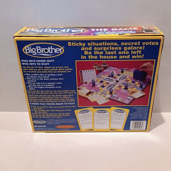Vintage Big Brother The Game-Pressman Toys-2000-Based On TV Show-Complete - Picture 2 of 11